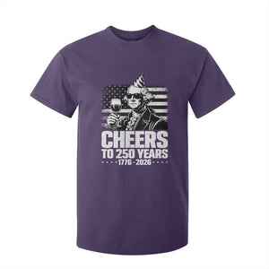 Funny George Washington Cheers To 250 Years T Shirt For Kid TS12 Purple Print Your Wear