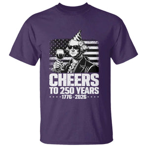 Funny George Washington Cheers To 250 Years T Shirt TS12 Purple Print Your Wear