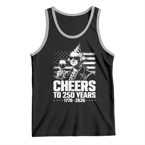 Funny George Washington Cheers To 250 Years Tank Top TS12 Black Athletic Heather Print Your Wear