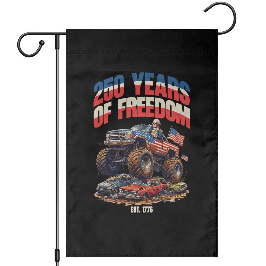 Funny George Washington Monster Truck Garden Flag America 250th Anniversary TS12 Black Print Your Wear