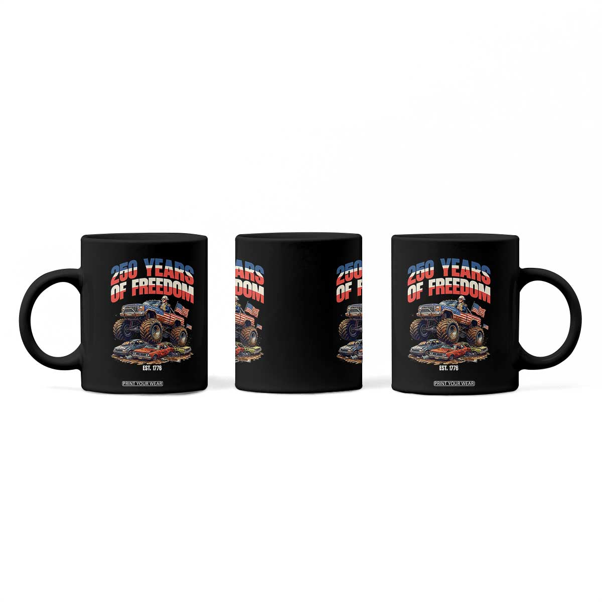 Funny George Washington Monster Truck Coffee Mug America 250th Anniversary TS12 Print Your Wear