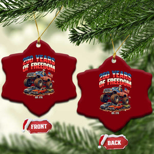 Funny George Washington Monster Truck Ceramic Ornament America 250th Anniversary TS12 Print Your Wear
