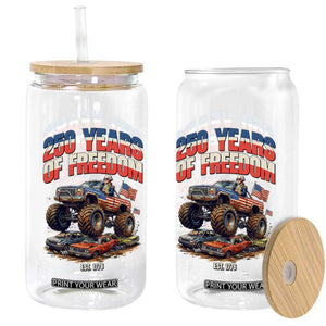 Funny George Washington Monster Truck Glass Can America 250th Anniversary TS12 Print Your Wear