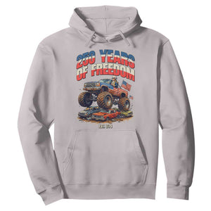 Funny George Washington Monster Truck Hoodie America 250th Anniversary TS12 Ice Gray Print Your Wear