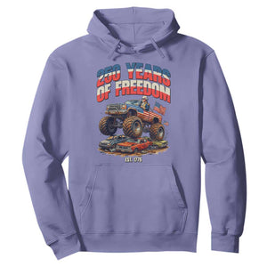 Funny George Washington Monster Truck Hoodie America 250th Anniversary TS12 Violet Print Your Wear