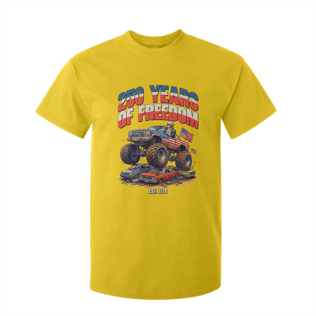 Funny George Washington Monster Truck T Shirt For Kid America 250th Anniversary TS12 Daisy Print Your Wear