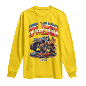 Funny George Washington Monster Truck Long Sleeve Shirt America 250th Anniversary TS12 Daisy Print Your Wear
