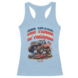 Funny George Washington Monster Truck Racerback Tank Top America 250th Anniversary TS12 Light Blue Print Your Wear