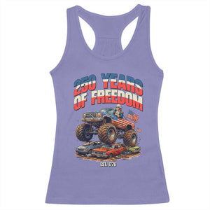 Funny George Washington Monster Truck Racerback Tank Top America 250th Anniversary TS12 Violet Print Your Wear