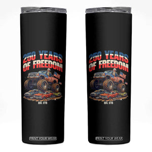 Funny George Washington Monster Truck Skinny Tumbler USA 250th Anniversary TS12 Black Print Your Wear