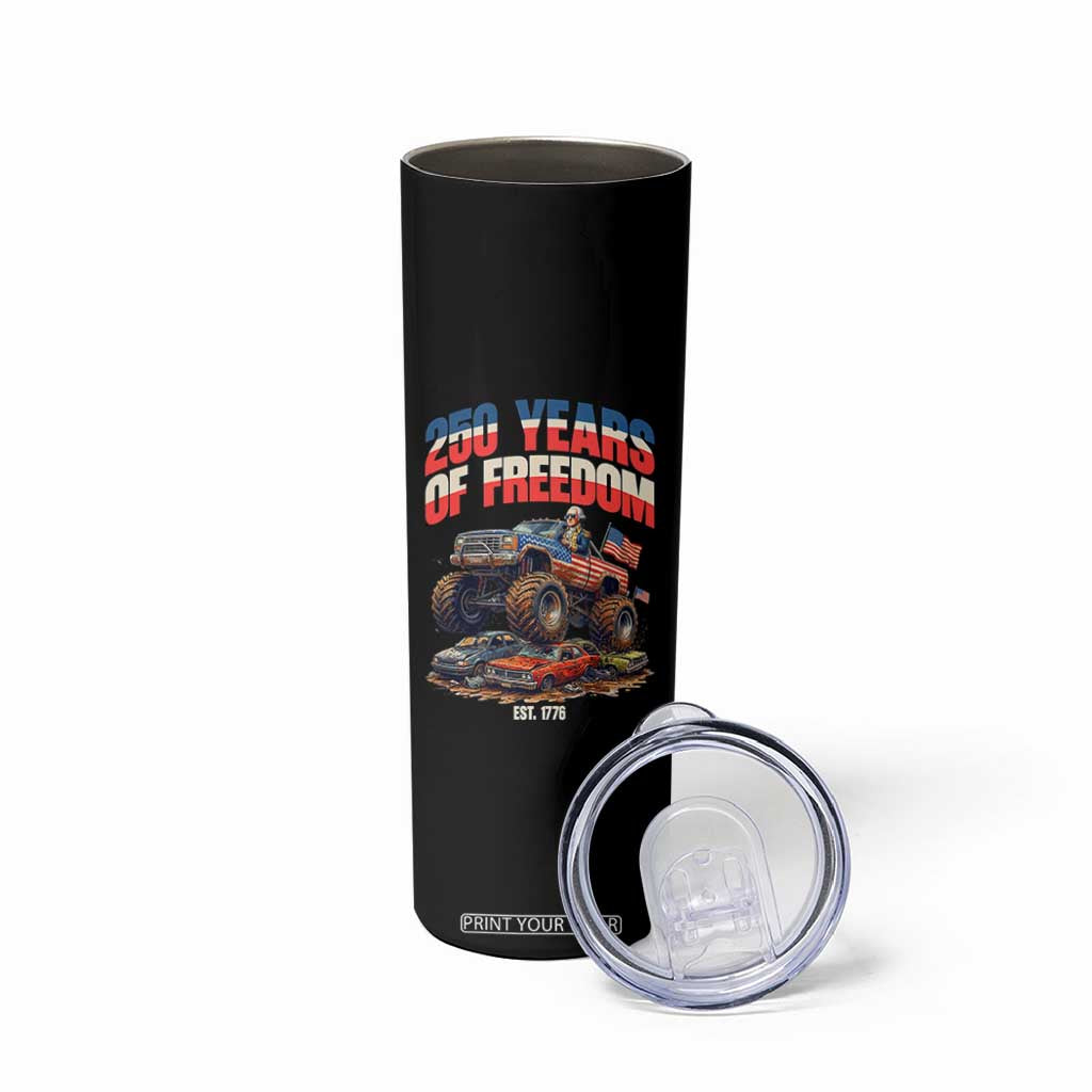 Funny George Washington Monster Truck Skinny Tumbler USA 250th Anniversary TS12 Print Your Wear