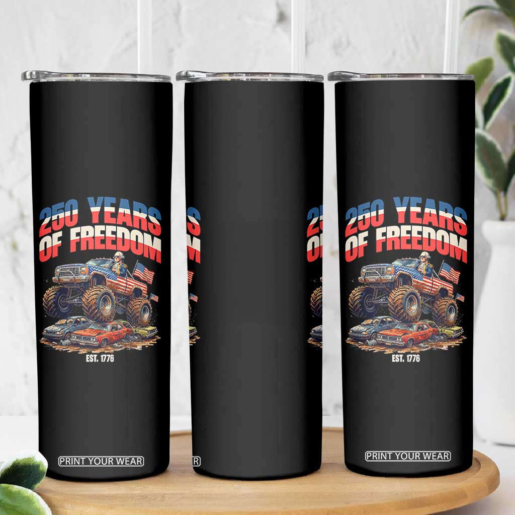 Funny George Washington Monster Truck Skinny Tumbler USA 250th Anniversary TS12 Print Your Wear