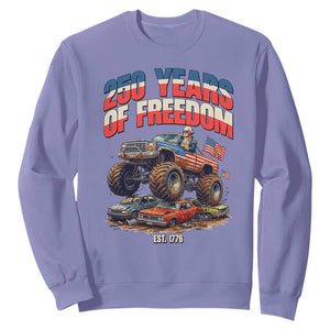 Funny George Washington Monster Truck Sweatshirt America 250th Anniversary TS12 Violet Print Your Wear