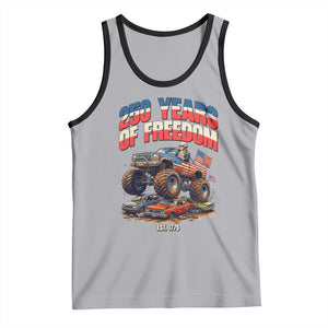 Funny George Washington Monster Truck Tank Top America 250th Anniversary TS12 Athletic Heather Black Print Your Wear