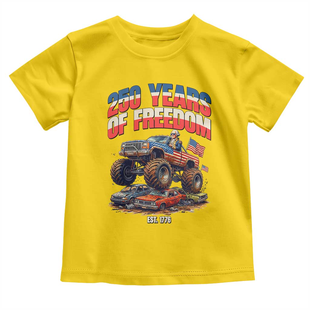 Funny George Washington Monster Truck Toddler T Shirt America 250th Anniversary TS12 Daisy Print Your Wear