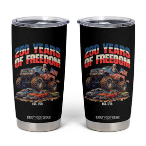 Funny George Washington Monster Truck Tumbler Cup America 250th Anniversary TS12 Black Print Your Wear