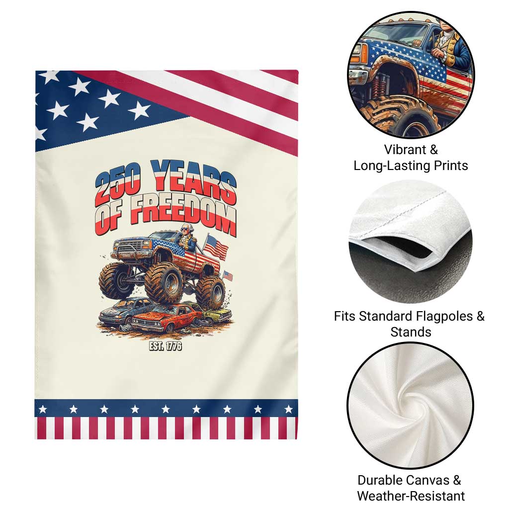 Funny George Washington Monster Truck Patriotic Garden Flag USA 250th Anniversary TS12 Print Your Wear