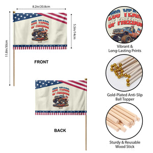 Funny George Washington Monster Truck Patriotic Handheld Flag America 250th Anniversary TS12 Print Your Wear