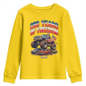 Funny George Washington Monster Truck Youth Sweatshirt America 250th Anniversary TS12 Daisy Print Your Wear