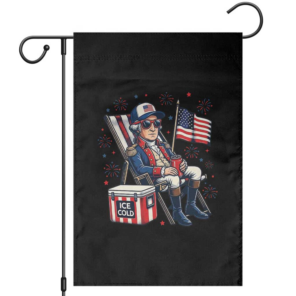 Proud American George Washington Patriotic Garden Flag TS12 Black Print Your Wear