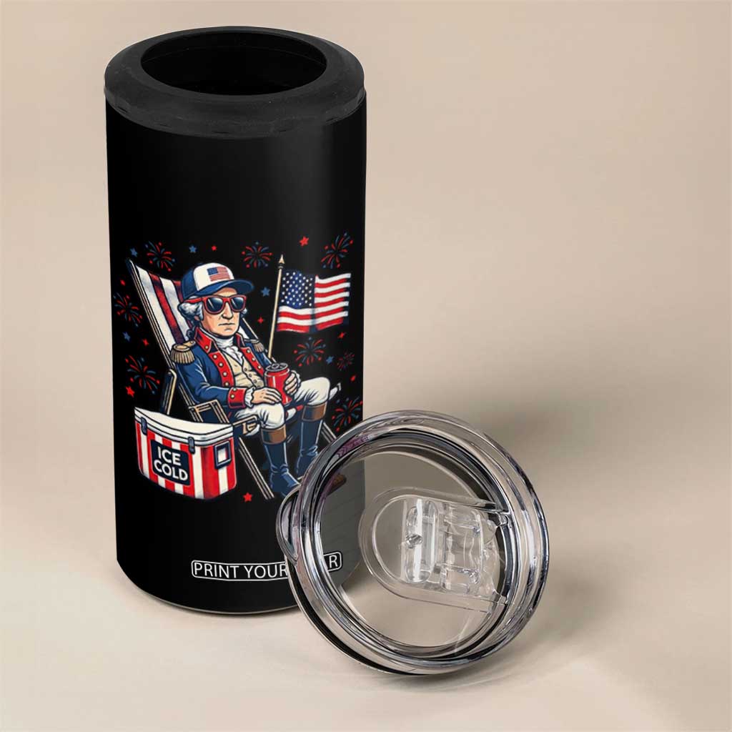 Proud American George Washington Patriotic 4 in 1 Can Cooler Tumbler TS12 Print Your Wear