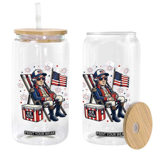 Proud American George Washington Patriotic Glass Can TS12 Print Your Wear