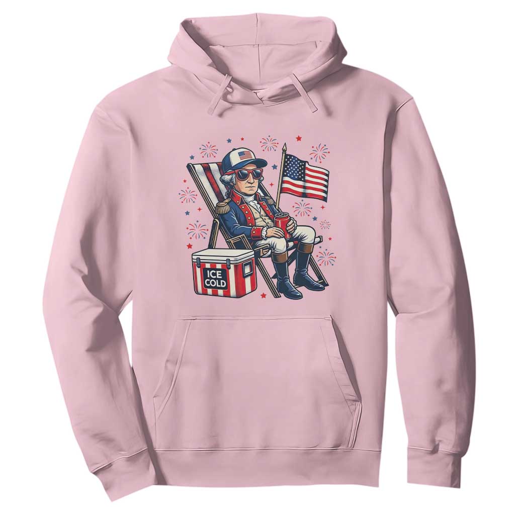 Proud American George Washington Patriotic Hoodie TS12 Light Pink Print Your Wear