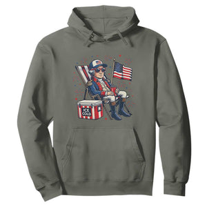 Proud American George Washington Patriotic Hoodie TS12 Military Green Print Your Wear