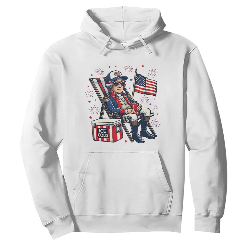 Proud American George Washington Patriotic Hoodie TS12 White Print Your Wear