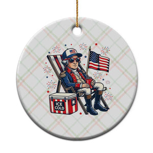 Proud American George Washington Patriotic Ceramic Ornament TS12 1pc Christmas Plaid Print Your Wear