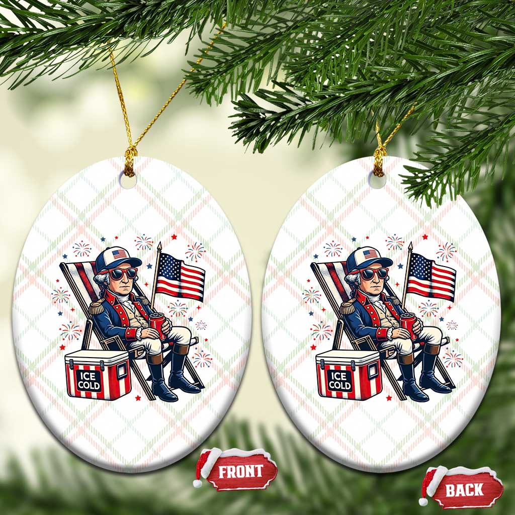 Proud American George Washington Patriotic Ceramic Ornament TS12 Print Your Wear