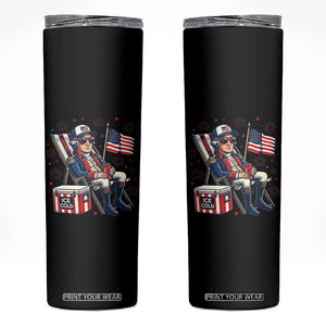 Proud American George Washington Patriotic Skinny Tumbler TS12 Black Print Your Wear