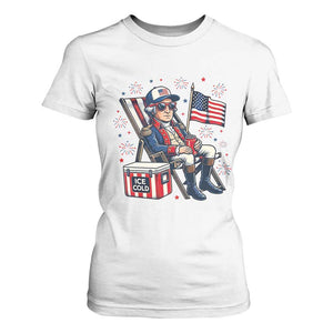 Proud American George Washington Patriotic T Shirt For Women TS12 White Print Your Wear