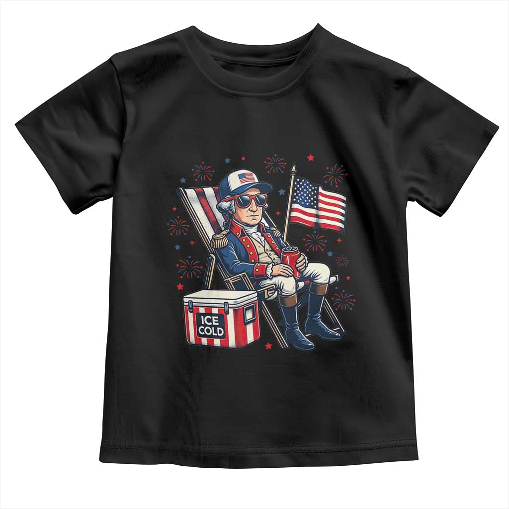 Proud American George Washington Patriotic Toddler T Shirt TS12 Black Print Your Wear
