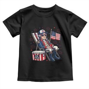 Proud American George Washington Patriotic Toddler T Shirt TS12 Black Print Your Wear