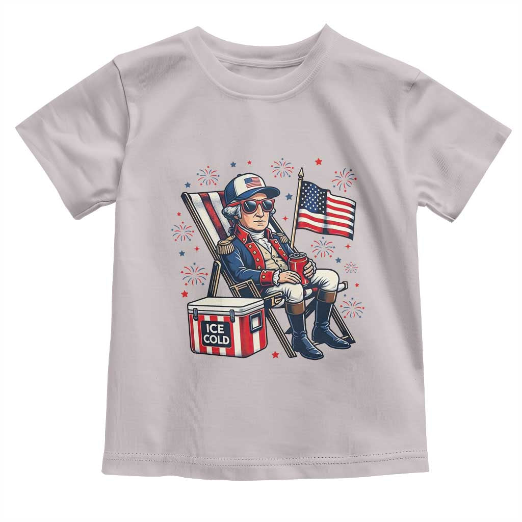 Proud American George Washington Patriotic Toddler T Shirt TS12 Ice Gray Print Your Wear