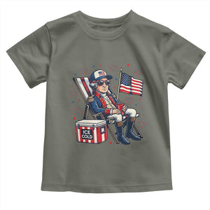 Proud American George Washington Patriotic Toddler T Shirt TS12 Military Green Print Your Wear