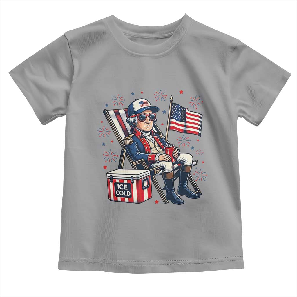 Proud American George Washington Patriotic Toddler T Shirt TS12 Sport Gray Print Your Wear
