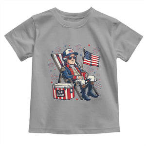 Proud American George Washington Patriotic Toddler T Shirt TS12 Sport Gray Print Your Wear