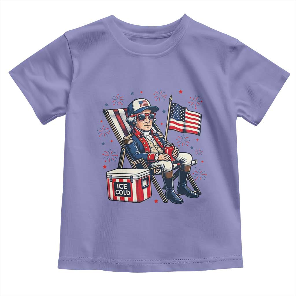 Proud American George Washington Patriotic Toddler T Shirt TS12 Violet Print Your Wear