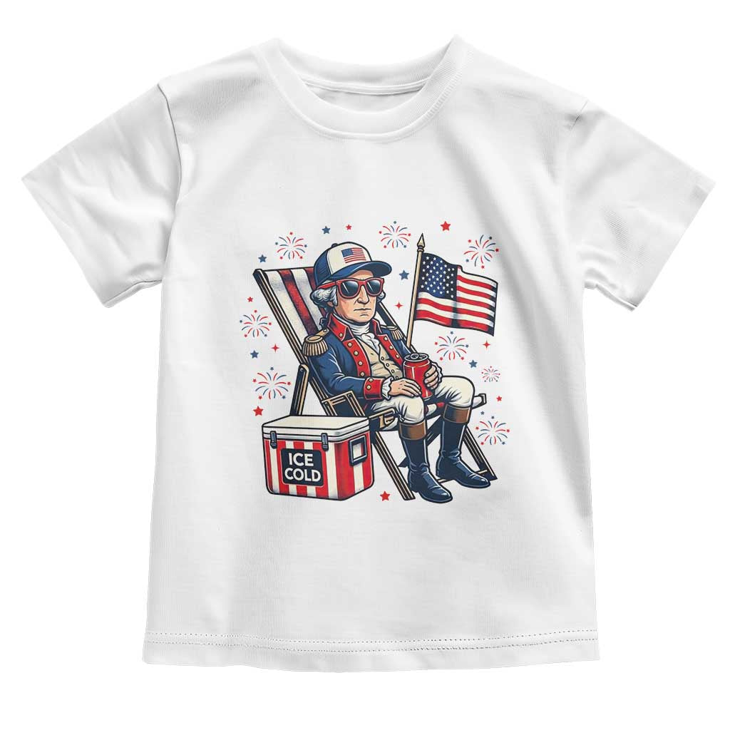 Proud American George Washington Patriotic Toddler T Shirt TS12 White Print Your Wear
