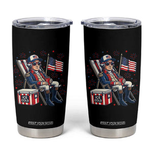 Proud American George Washington Patriotic Tumbler Cup TS12 Black Print Your Wear