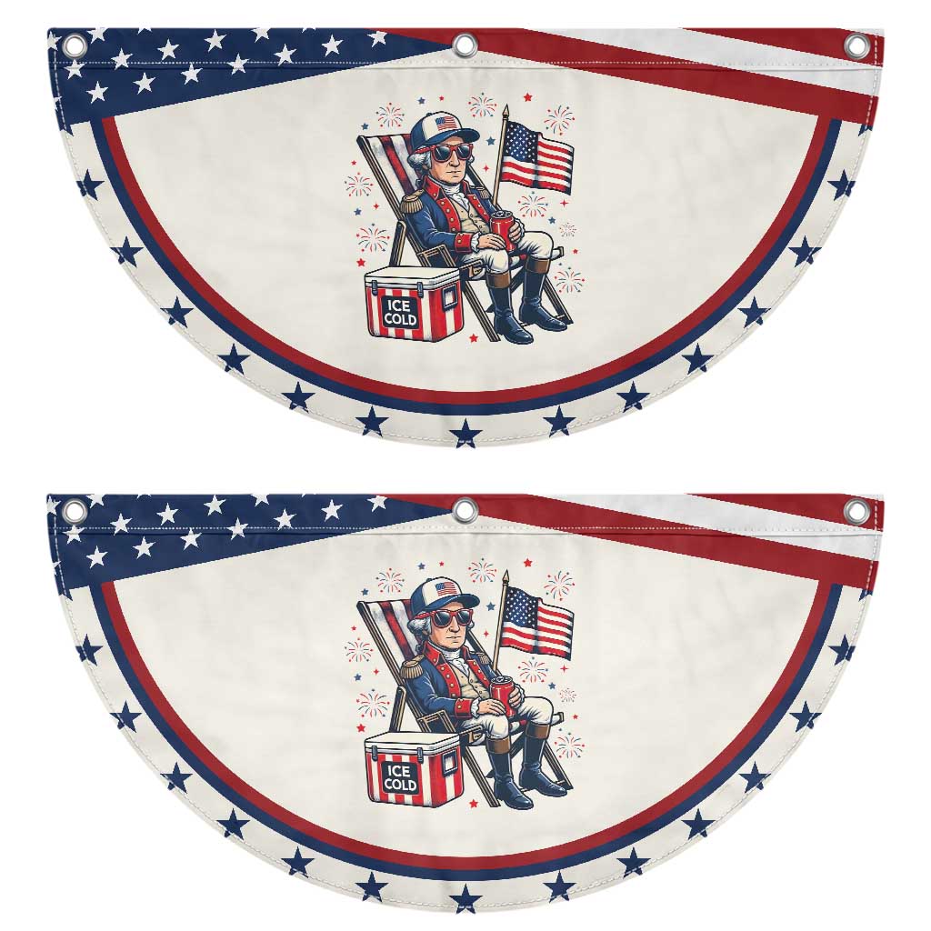 Proud American George Washington USA 250th Anniversary Patriotic Fan Flag