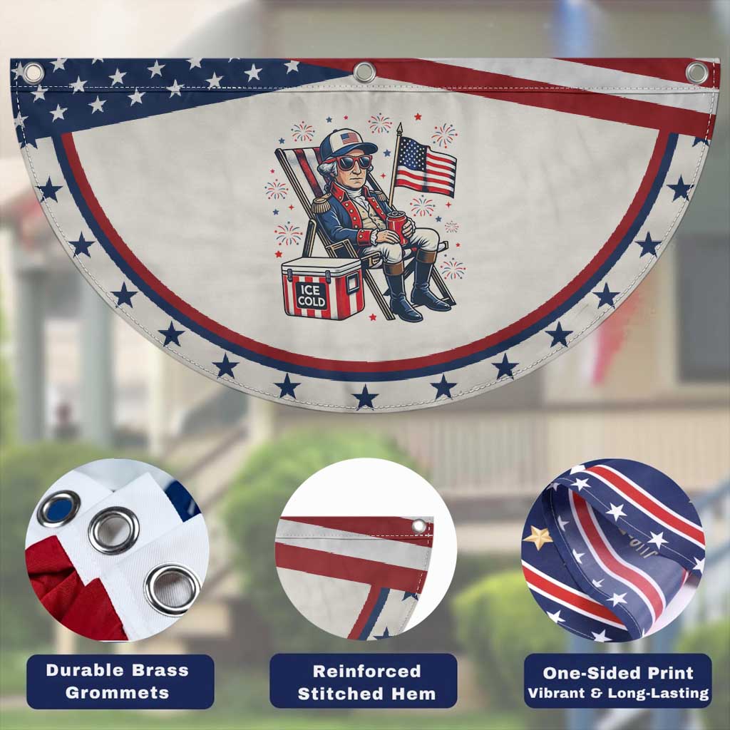 Proud American George Washington USA 250th Anniversary Patriotic Fan Flag