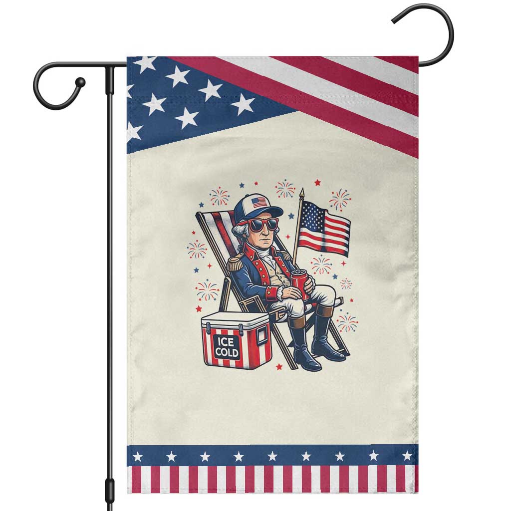 Proud American George Washington Patriotic Garden Flag TS12 Modern Beige Blue Print Your Wear
