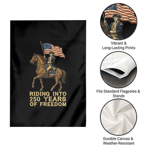 George Washington Garden Flag Riding Into 250 Years Of Freedom TS12 Print Your Wear