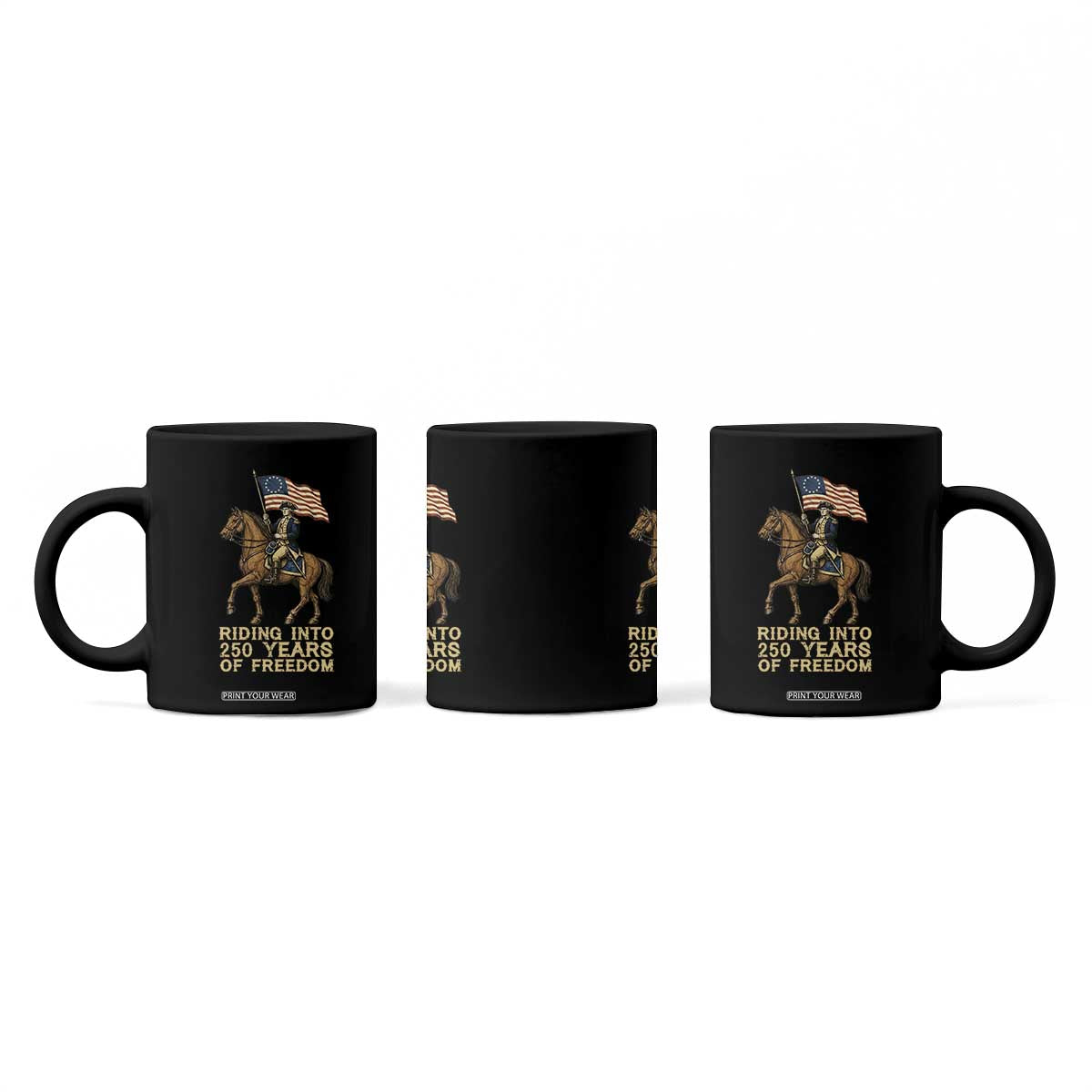 George Washington Coffee Mug Riding Into 250 Years Of Freedom TS12 Print Your Wear