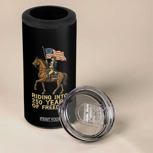 George Washington 4 in 1 Can Cooler Tumbler Riding Into 250 Years Of Freedom TS12 Print Your Wear