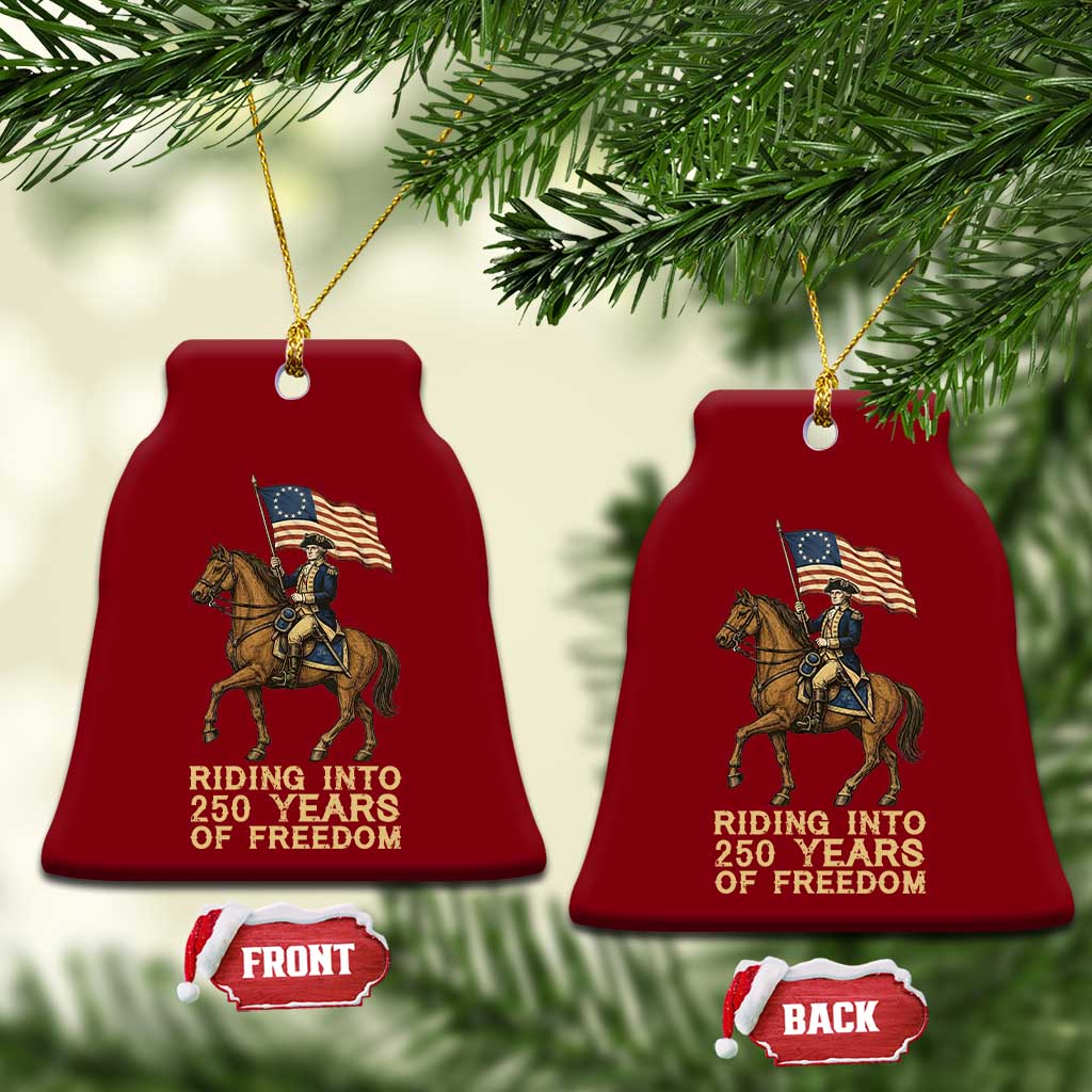 George Washington Ceramic Ornament Riding Into 250 Years Of Freedom TS12 Print Your Wear