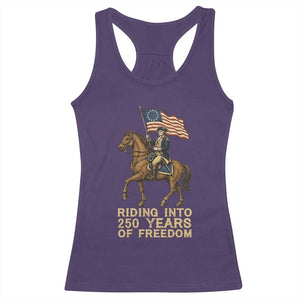 George Washington Racerback Tank Top Riding Into 250 Years Of Freedom TS12 Purple Print Your Wear